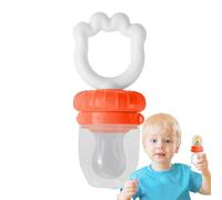 Mangiatoia per alimenti per bambini, ciuccio per frutta, massaggiagengive giocattolo, succhietto con tettarella in silicone e coperchio bloccabile, morbido mangiatoia per dentizione, strumento per