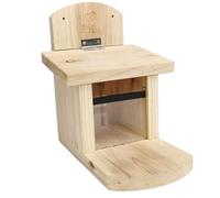 Mangiatoia per animali in legno di cedro massiccio, resistente alle intemperie, per noci, piattaforma sospesa, scatola per osservazione degli animali, per abitanti del cortile, per