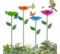 Mangiatoia per api decorazione da giardino con annaffiatoio floreale | 4 ciotole da bagno per api impollinatori, per esterni e interni, giardino, fattoria, cortile, ingresso, prato, balcone