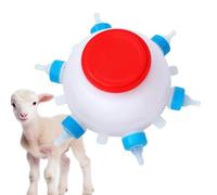 Mangiatoia per bambini capre, mangiatoia per bambini animali | Attrezzature per mangimi e bevitori per fattoria da 2,5 L, 6 biberon per allattamento riutilizzabili per vitelli, secchio per latte di