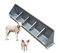 Mangiatoia per bestiame, 2 in 1, in acciaio inox, mangiatoia e abbeveratoio per capre, maiali e cavalli, misura grande, 120 cm, per pascoli e fattorie