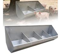 Mangiatoia per bestiame in acciaio inox resistente, apertura inclinata facile da mangiare, versatile per fieno/acqua/mangime per capannoni, porcellane e fienili