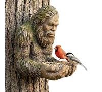 Mangiatoia Per Bigfeet - Decorazione Da Giardino In Resina | Alimentatori Per Sculture Da Esterno Impermeabili Montati Sull'albero Con Gancio Nascosto Nel Buco Della Serratura,per Giardino