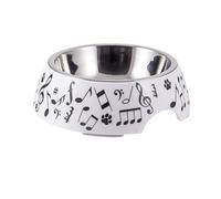 Mangiatoia per cani o gatti estraibili con note musicali grandi, 18 x 18 x 7 cm
