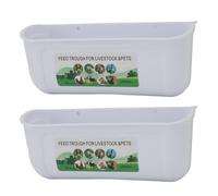 Mangiatoia per Capre Sospesa, Mangiatoia per Pollame, Cervi, Pecore, Bestiame, Clamp/Holder per Carichi Pesanti (White)