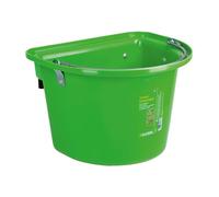Mangiatoia per cavalli in plastica con staffe e manico in ferro da box concorso