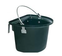 Mangiatoia per cavalli mobile in plastica con manico e staffe in metallo 12 litr