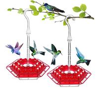 Mangiatoia Per Colibrì 30 Portali Con Trappola Antiformica Esterno | Rosso, Blu, 300mm, 200mm, 80mm, Sospesa, Giardino