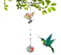 Mangiatoia per Colibrì con Carillon a da Esterno,Decorazione da Giardino in per Esterno | Contenitore per Alimentazione | Per Amanti della Natura Giardinaggio Balcone Giardino Terrazzo