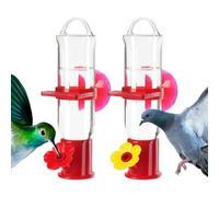 Mangiatoia per colibrì, con trasparente, piccola mangiatoia con design con porte floreali, ideale per casa, giardino, balcone e vista all'aperto, perfetta per l'alimentazione invernale