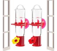 Mangiatoia per colibrì da finestra, dispenser d'acqua trasparente con