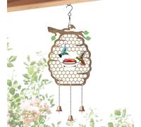 Mangiatoia per colibrì da giardino | Decorazione sospesa con design a d'ape, distributore di cibo per colibrì per la terrazza | Per uso esterno in giardino sulla terrazza