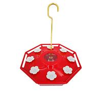 Mangiatoia per colibrì Design trasparente con trespolo e fossato integrato per esterni con molteplici porte di alimentazione