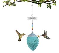 Mangiatoia per colibrì in con gancio, a prova di perdite, piccola | Mangiatoia per uccelli da esterno, decorazione per cortile fringuello blu ghiandaia fattoria patio balcone portico finestra