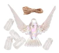 Mangiatoia per colibrì, piccola mangiatoia trasparente a prova di perdite, mangiatoia per uccelli nel cortile, per l'alimentazione di cibo e acqua, per animali domestici, fringuelli, pappagalli, per