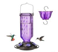 Mangiatoia per colibrì protetta dal fossato, progettata per mantenere la freschezza del nettare e per il divertimento continuo del giardino (viola)