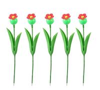 Mangiatoia per da giardino | 5 x picchetto per fiori artificiali mangiatoia automatica per uccelli, attira farfalle mangiatoia per gli amanti degli uccelli per il cortile