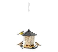 Mangiatoia Per - Dispenser Di Cibo Appendibile - Mangiatoia per a Prova di Scoiattoli con Vassoio di Posatoio,Per Attirare Selvatici In Giardino E All Aperto Con Vassoio