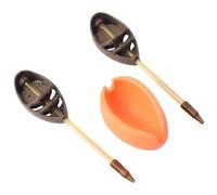 Mangiatoia per esche in linea per pesca alla carpa, design cavo che migliora la precisione del rilascio dell'esca, sistema di cambio rapido con strumento per esche (50 g)