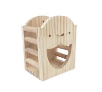 Mangiatoia per fieno per conigli in legno naturale per accessori per gabbie
