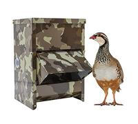 Mangiatoia per Galline con Visiera Antipioggia | Tramoggia Colorata Mimetica per Pollame | Alimento Secco e Protetto | Copertura Anti-roditore | Capacità 10L