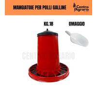 Mangiatoia per galline polli pulcini automatica antispreco a tramoggia