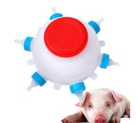 Mangiatoia per latte di agnello - Mangiatoia per bambino capra, latte di capra per lampada per bambino 2,5 L | Pratico dispenser per latte per animali da fattoria, 6 ciucci, accessori per fattoria