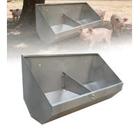 Mangiatoia per maiali e capre in acciaio inox, con apertura inclinata e facile da mangiare, versatile per capannoni e porcellane