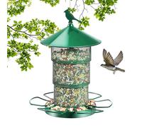 Mangiatoia per per esterni, alimentatore in metallo a 3 strati per tutte le condizioni atmosferiche e giochi, mangiatoia per a prova di finestre, per osservazione di giardino