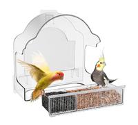 Mangiatoia per per finestra - per alimenti rimovibile per fringuine - Mangiatoia in acrilico trasparente resistente alle intemperie,per osservare gli del giardino