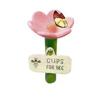 Mangiatoia per per fiori - Stazioni d'acqua colorate per esterni, design igienico a forma di ciotola per petali, installazione multipla con costruzione, impollinatore per irrigazione per giardino