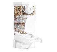 Mangiatoia Per Piccioni,Cibo Automatica Trasparente Doppia Base - Distributore Cibo Gabbia - Per Fringuelli Parrocchetti Casa Giardino Cortile Cortile Balcone Fattoria