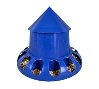 Mangiatoia per piccioni, mangiatoia automatica per polli, dispenser di cibo da appendere, con coperchio, facile da pulire, secchio in plastica per piccioni