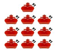 Mangiatoia per pollame, 10 Pcs Multicolor Chicken Waterer 11.3x5.5x4cm(Red)