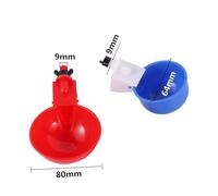 Mangiatoia per pollame, 50 pezzi di bicchieri for acqua for polli multicolore da 9 mm for pollame(As shown-02)