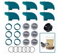 Mangiatoia per polli, Senza sprechi, 6 Porte + Sega a Tazza, mangiatoia Automatica per polli, Anatre, oche, Uccelli, quaglie