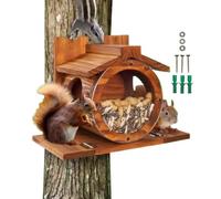 Mangiatoia per Scoiattoli da Esterno in Legno Alimentatore per Scoiattoli