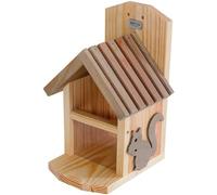 Mangiatoia per scoiattolo in pino FSC 100%, 14 x 17 x 29 cm
