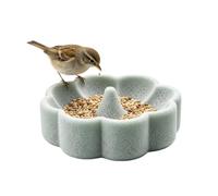Mangiatoia Per Selvatici A Forma Di, Abbeveratoio E | Design Floreale A Cinque Petali Con Centro Rialzato Antischizzo, Mantiene Puliti Davanzali E Gabbie.