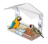Mangiatoia per selvatici, per colibrì, mangiatoie per in acrilico trasparente, per cortile, giardino, terrazza, balcone, ringhiera, osservazione invernale degli