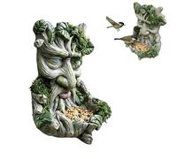 Mangiatoia Per Tree Face | Alimentatore Resistente Alle Intemperie In Resina 3D | Decorazioni Per L'albero All'aperto | Per Giardino, Prato, Fattoria, Alimentazione, Campeggio, Cortile Dello S