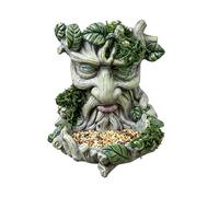 Mangiatoia per Tree Face - Supporto resistente agli agenti atmosferici in resina 3D | Decorazioni esterne in corteccia | Giardino Cortile Fata Prato Casa Fattoria Alimentazione Campeggio Scoia