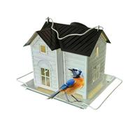 Mangiatoia per Uccelli a Energia Solare - Porta Mangime per Uccelli,Contenitore Antiscoiattoli Per Pappagalli Con Supporto Da Esterni Per Giardino Terrazzo Cortile