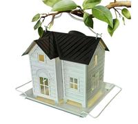 Mangiatoia per Uccelli a Energia Solare | Porta Mangime per Uccelli | Dispenser per Agaporni e Pappagallini Sospendibile da Balcone Giardino e
