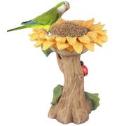 Mangiatoia per uccelli a forma di girasole, vaschetta per uccelli da giardino a forma di girasole, decorazione artistica per colibrì, decorazione per patio