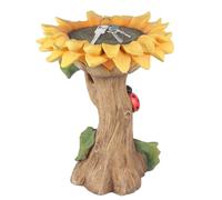 Mangiatoia per uccelli a forma di girasole, vassoio per l'alimentazione degli uccelli, decorazione da giardino, ornamenti artistici per colibrì, attrazione per patio, decorazione