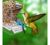 Mangiatoia Per Uccelli A Gabbia,Mangiatoia Automatica In Acrilico Antispillamento - Per Gabbie Uccelli Conuro Pollo Interno Esterno Giardino Terrazzo