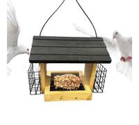 Mangiatoia Per Uccelli A Prova Di Scoiattoli | Casa In Legno Impermeabile,Mangiatoia Appendiabile E Impermeabile,per Fringuelli Merlo Azzurro Cinciarelle Ghiandaie Giardino Cortile Balcone Parco