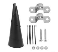 Mangiatoia per uccelli a prova di scoiattolo progettata per adattarsi a pali standard e prevenire il comportamento di arrampicata degli scoiattoli (35,6 cm)