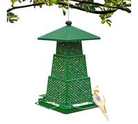 Mangiatoia per uccelli a prova di scoiattolo, resistente alle intemperie e a prova di scoiattolo, grande capacità, con supporto a lati, per colibrì, fringuelli, cince, giardino, cortile